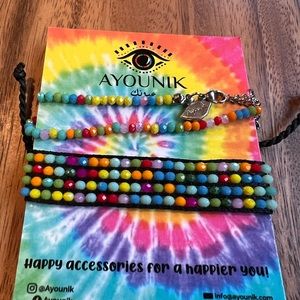 Ayounik Crystals Bracelet & Choker Set, NWT